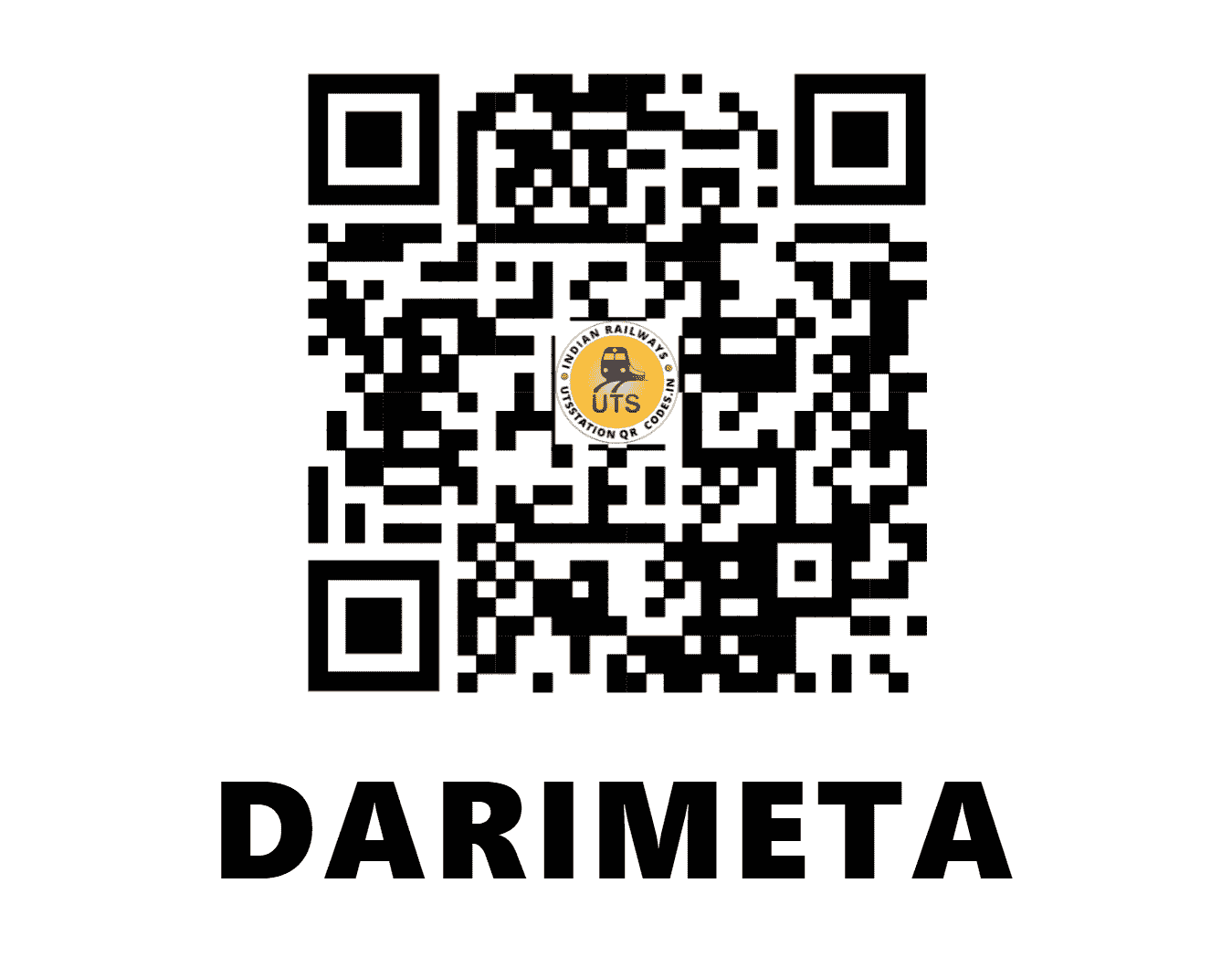 UTS QR Code for DARIMETA - DDMT - CR (MADHYA PRADESH)